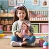 Dětská panenka s culíky Cute Doll 36 cm
