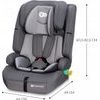 Autosedačka Kinderkraft SAFETY FIX 2023 i-SIZE 9-36kg šedá