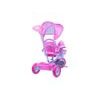 Dětská tříkolka s vodící tyčí Pejsek růžová