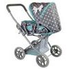 Kočárek pro panenky Alice 9346D kombinovaný šedo-mentolový