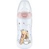 Nuk Láhev Disney indikátor teploty, silikonová savička, 300ml, 0-6m