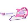 Dětská elektronická kytara se stativem a mikrofonem Guitar Micset - růžová