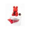Králíček z růží červený Rose Bunny 50 cm