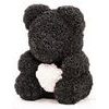 Medvídek z růží černý s bílým srdcem Rose Bear 40 cm