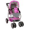 Alice velký sportovní kočárek pro panenky 3v1 - 9662 šedo-růžový