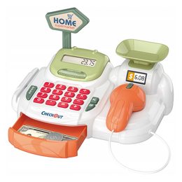 Velký moderní supermarket na kolečkách s doplňky zelený