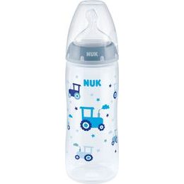 Nuk Láhev indikátor teploty, latexová savička, 0-6m, šedá