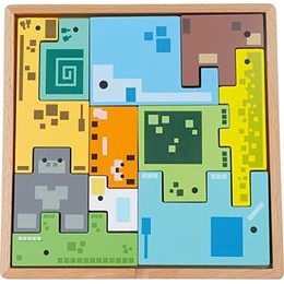 TREFL Dřevěná skládačka - hlavolam Pixel Gang