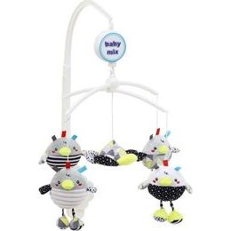 4Baby Plyšový kolotoč nad postýlku Rabbit - šedo/bílý