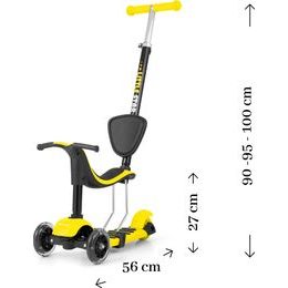 Dětská koloběžka Milly Mally Little Star yellow