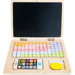 Ecotoys dřevěný notebook s magnetickým monitorem