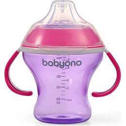 Drippy cup-měkký náustek 180ml, přírodní kojící růžový