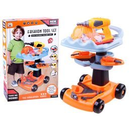Majlo Toys dětská dílna na vozíku s vrtačkou na baterie Tool Carry