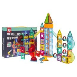 Magnetická svítící stavebnice se skluzavkou Magnet Blocks 134 dílů