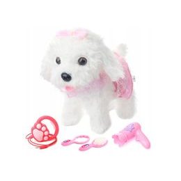 Interaktivní chodící štěně na vodítku bílé