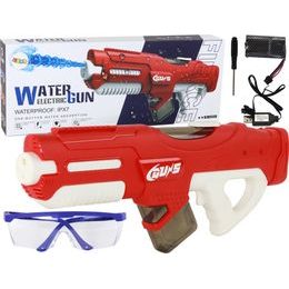 Velká vodní pistole 750ml červená s brýlemi