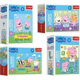 Minipuzzle mini - Maxi 20 dílků Prasátko Peppa/Peppa Pig - mix 4 druhy