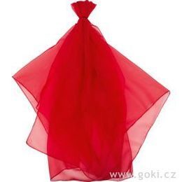 Šifonový šátek - červený 140 x 140 cm