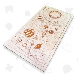 Slnečná sústava - edukatívne drevené puzzle - ČESKÁ VERZIA