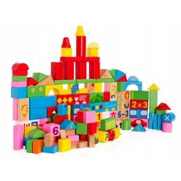 Doris sada dřevěných kostek 158 ks v kyblíku