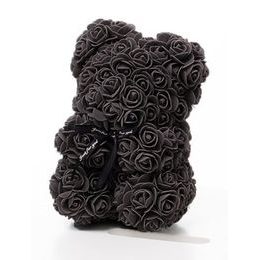 Medvídek z růží černý Rose Bear 25 cm
