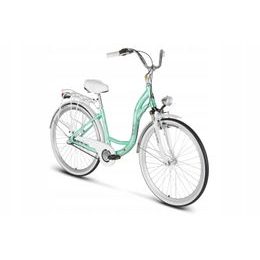 Městské Retro kolo Village 26" bílá + pletený košík