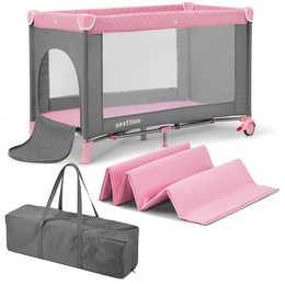 Dětská turistická postýlka Sesttino Lia 65 x 125 cm pink