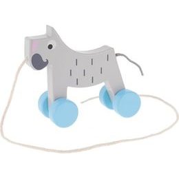 TREFL Edukační dřevěná tahací hračka Pejsek Trefl, šedý