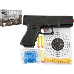 Pistole na kuličky + vodní kuličky + pěnové náboje 3ks + gumové kuličky