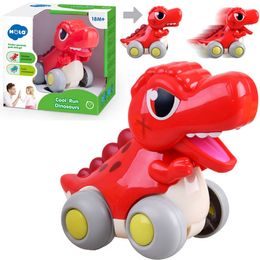 Huile Toys dinosaurus pro nejmenší na setrvačník - červený