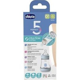 Chicco láhev kojenecká Perfect 5 silikon modrá 150 ml