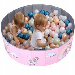 Suchý bazén s míčky 100 ks růžová jednorožec