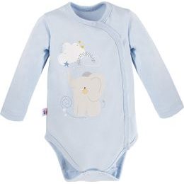 EEVI Kojenecké body s dlouhým rukávem Mellow modrá 68 (4-6m)