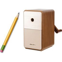 Strouhátko na tužky s kličkou, se zásobníkem a nastavitelným ostřím, hnědá