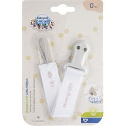 Canpol Babies Řetízek na dudlík Canpol Babies - Little princess -bílý / růžový