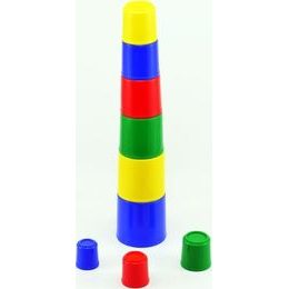 Skládanka pyramida s kroužky - mix 2 barvy