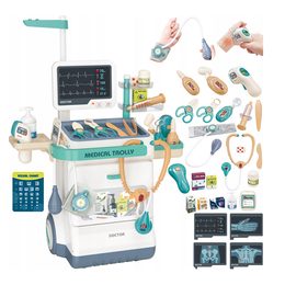 Lékařský vozík 5v1 s příslušenstvím EKG, RTG, tep, tlak