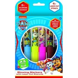 Foukací fixy 6ks Paw Patrol/Tlapková patrola se šablonami