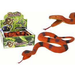 Umělý gumový had s černými a šedými skvrnami