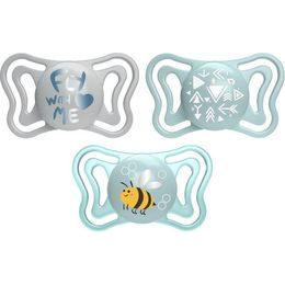 Silikonový dudlík Physio Light 2m, 2ks modrý