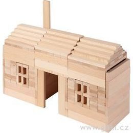 Stavební kostky přírodní, 200 ks