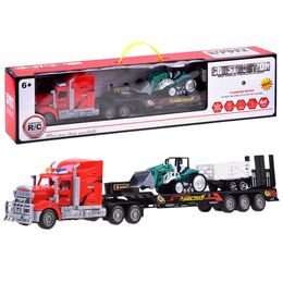 Nákladní autíčko s traktorem na dálkové ovládání R500 Truck červené