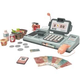 Dětská pokladna se skenerem a doplňky modrá