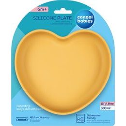 Silikonový talíř srdíčko Chicco růžová 9 m+