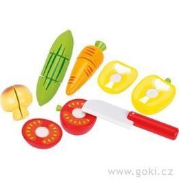 Zelenina na suchý zip k řezání - dětská kuchyňka, 12 dílů