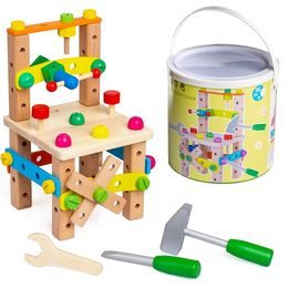 Doris dřevěná šroubovací židlička Working Chair