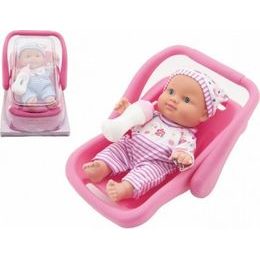 Miminko/Panenka pevné tělo v nosítku s lahvičkou - mix 2 barvy