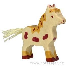 Malý strakatý poník - zvířátko ze dřeva