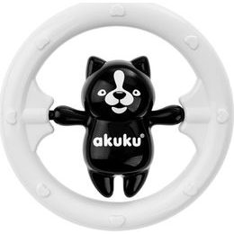 Chrastítko Akuku medvídek černobílý, Bílá