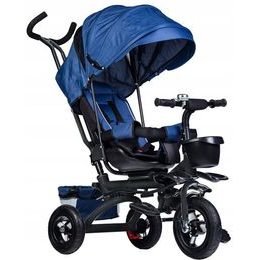 Ecotoys dětská tříkolka s otočným sedadlem Rotage modrá - nafukovací kola